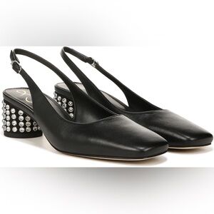 Sam Edelman Women's Terra Gem Slip On Embellished Slingback Pumps